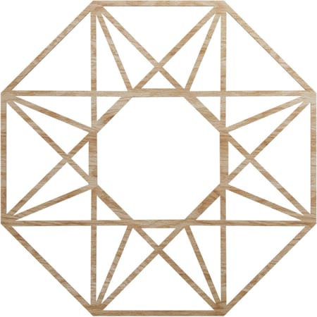 Ekena Millwork Guardian Wood Fretwork Pierced Ceiling Medallion, Red Oak, 40"OD x 15 1/2"ID x 3/8"T CMWP40X40X0375GDRO